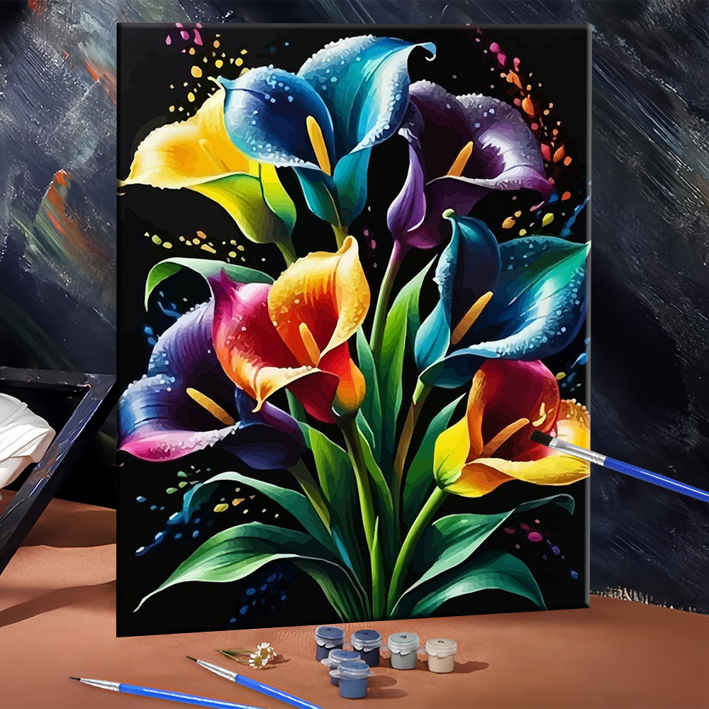 Diy Elektronik - Diy pintura a óleo digital flor