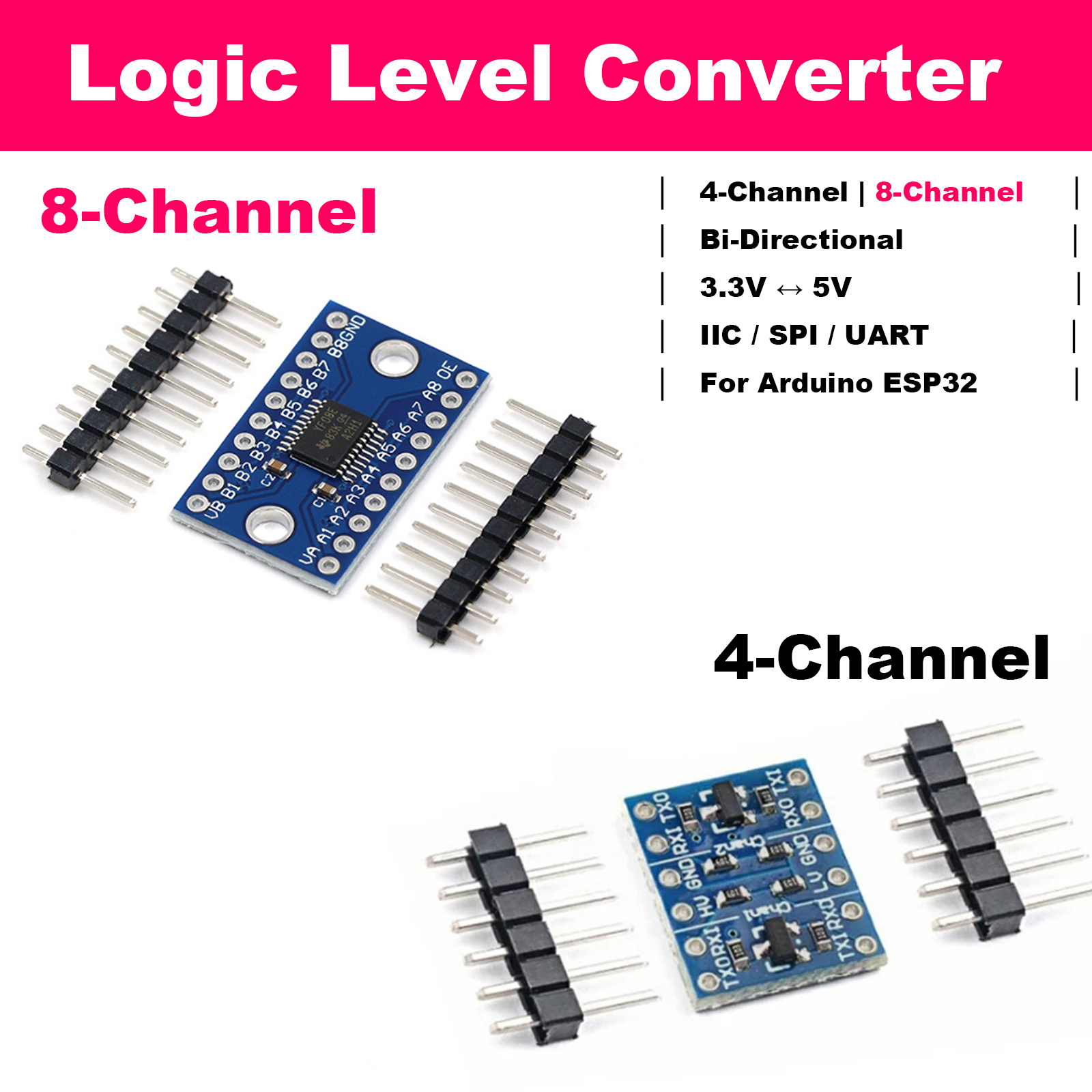 Diy Electronics Raspberry Pi - Conversor de Nível Lógico Bidirecional 4CH