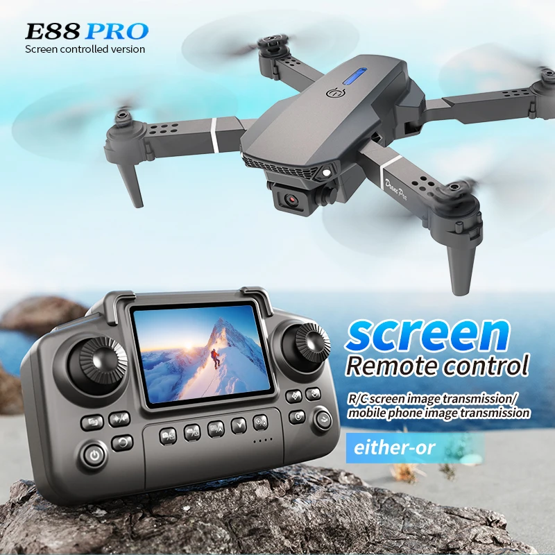 Diy Drone Electronics - Profissional e88 pro drone com tela