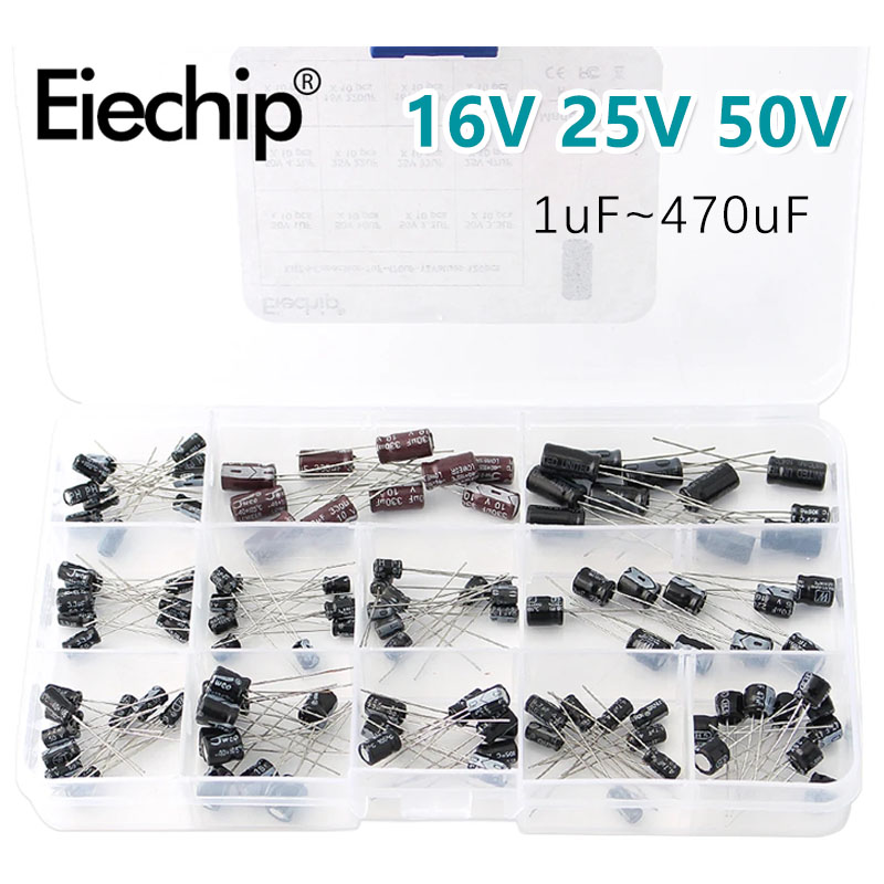 Capacitor Kit Assortment - 120 peças 12 tipos de capacitores