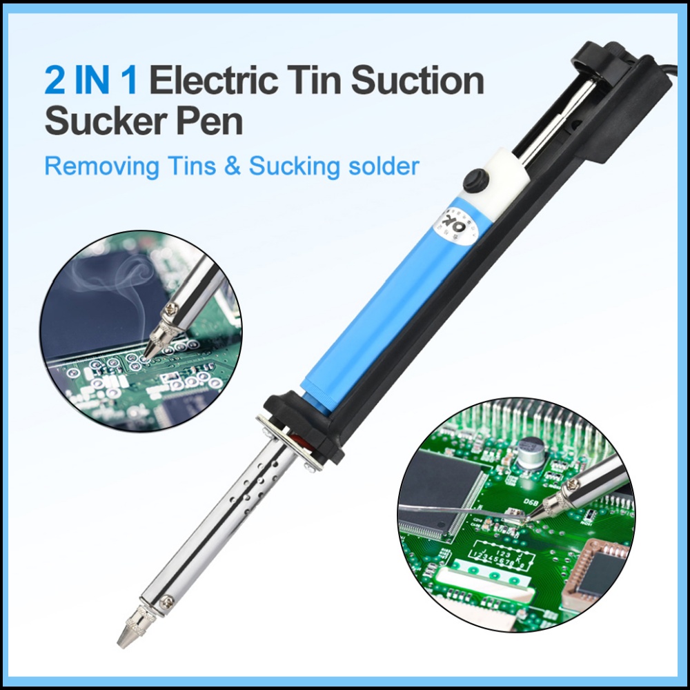 Desoldering Pump Solder - Caneta Elétrica 2 em 1 para