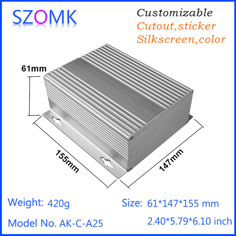 Diy Electronics Market - Caixa de Alumínio Szomk 61*147*155mm para