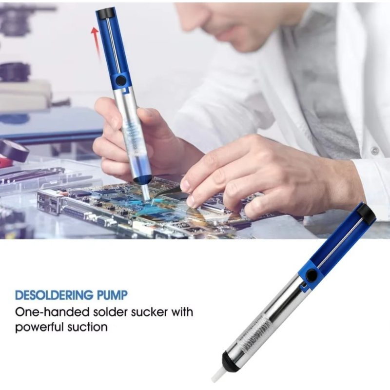 Desoldering Pump Solder - Bomba Dessoldadora Manual de Alumínio Semi-Automática