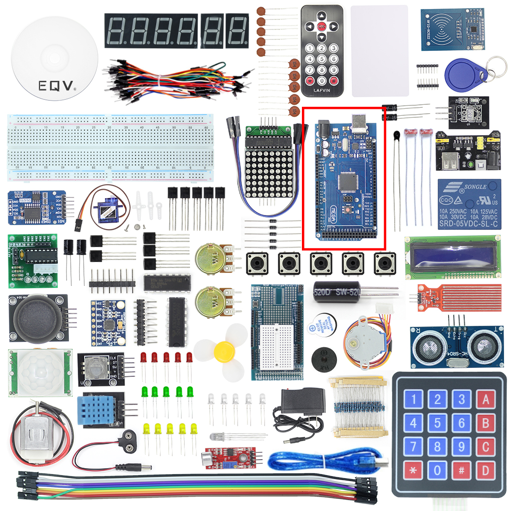 Arduino Uno Starter Kit - Projeto EQV MEGA 2560 O kit
