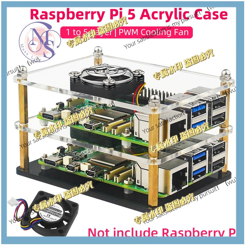 Diy Electronics Raspberry Pi - Case de Acrílico Transparente para Raspberry