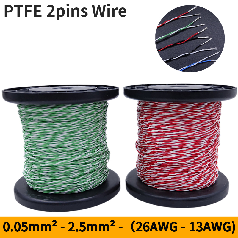Diy Electronics Music - Fio ptfe de 2m/10m, 2 pinos,
