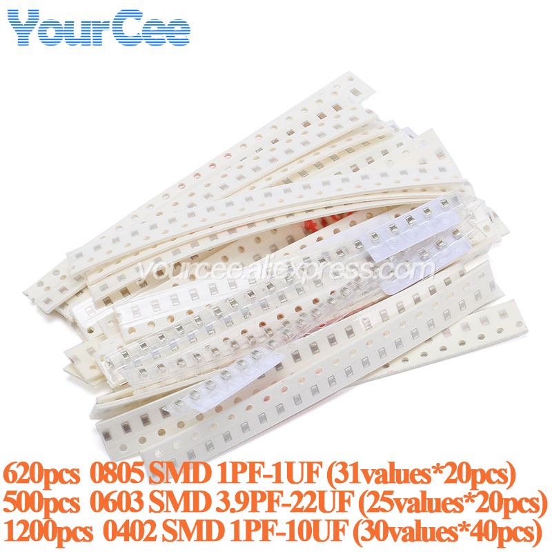 Capacitor Kit Assortment - Kit de Amostras de Capacitores SMD