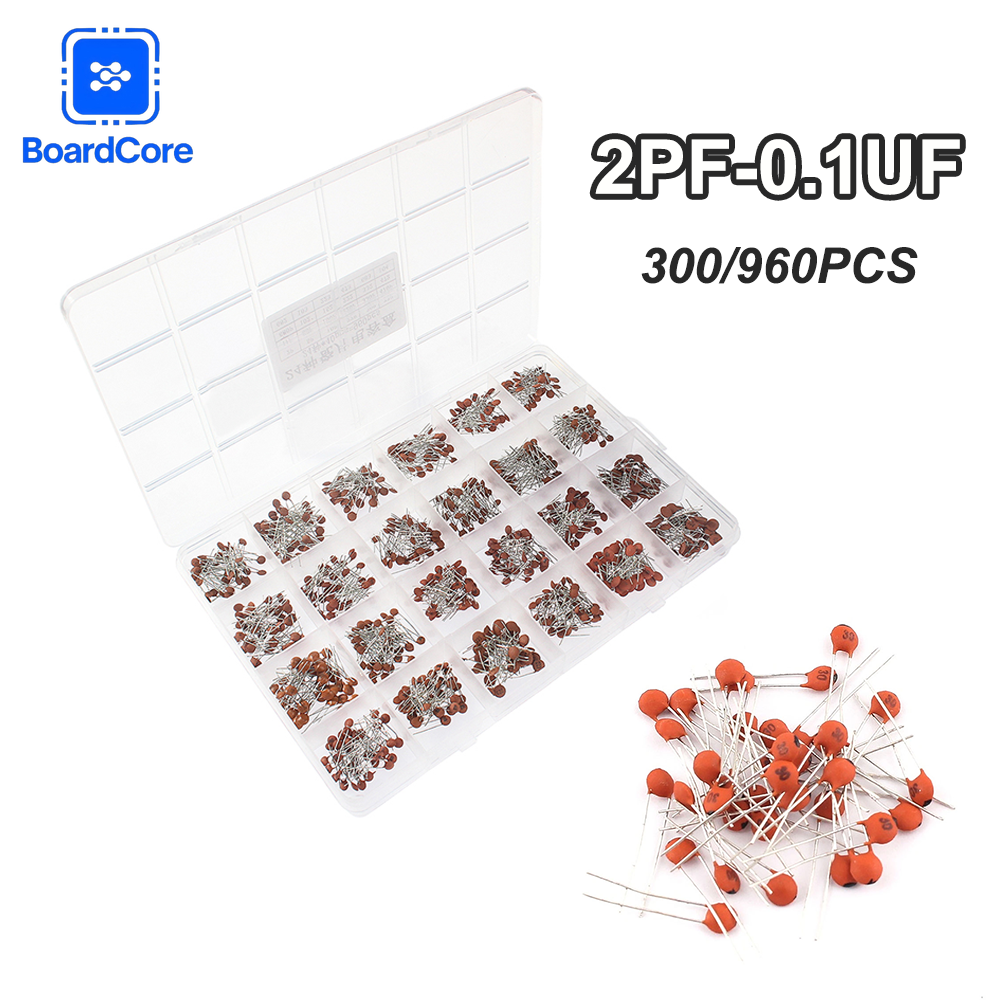 Capacitor Kit Assortment - Conjunto de Capacitores Cerâmicos 300pcs/960pcs 50V