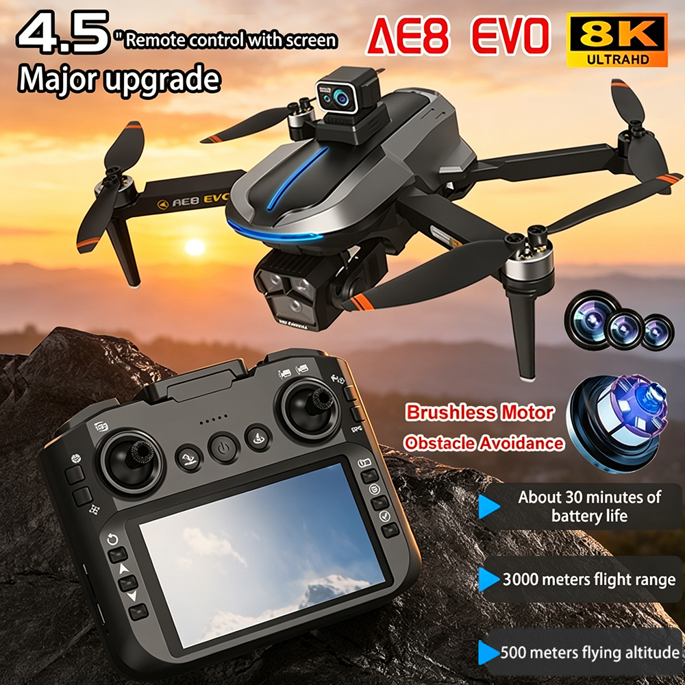 Diy Drone Electronics - Drone AE8 EVO 4K Profissional com