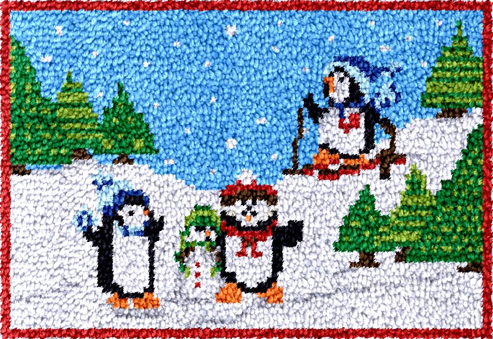 Diy Electronics For Adults - Pinguins trava gancho tapete kits com