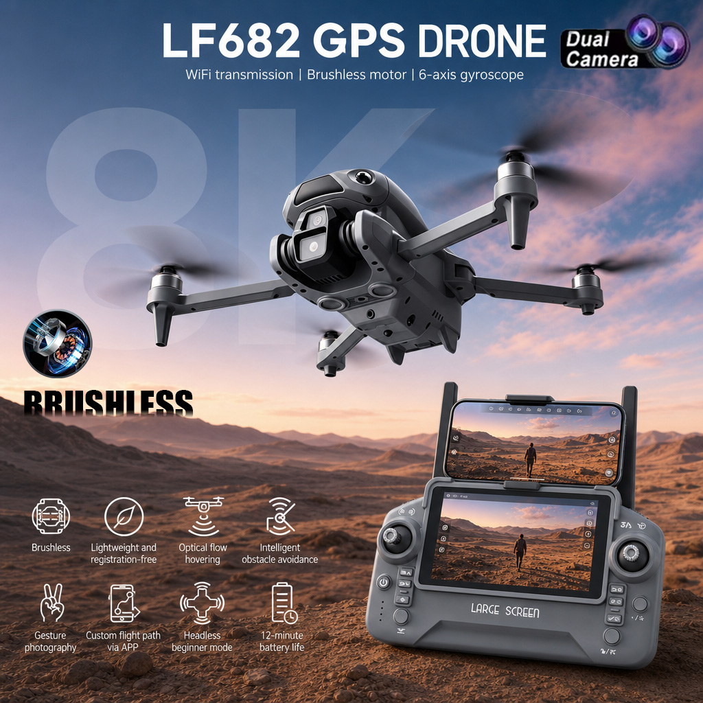 Diy Drone Electronics - Novo Drone LF682 com Câmera Dupla