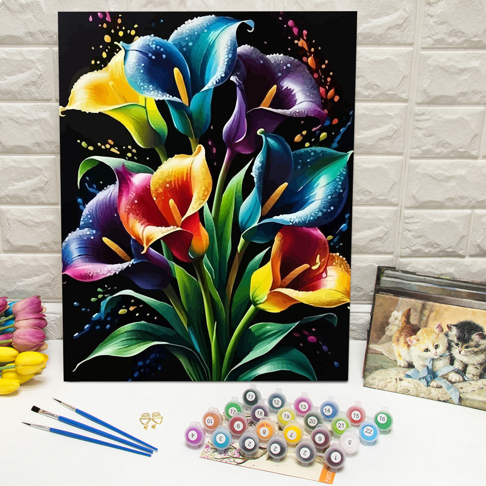 Diy pintura a óleo digital flo - Diy Elektronik avaliação e preço