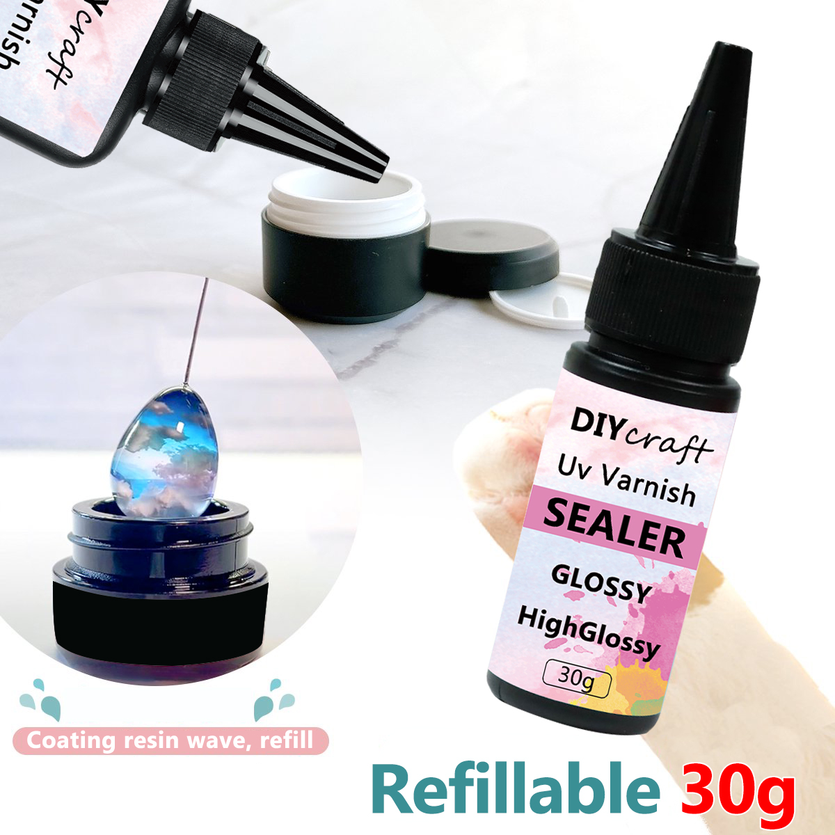 Verniz selador uv brilhante pa - Diy Electronics Components avaliação e preço