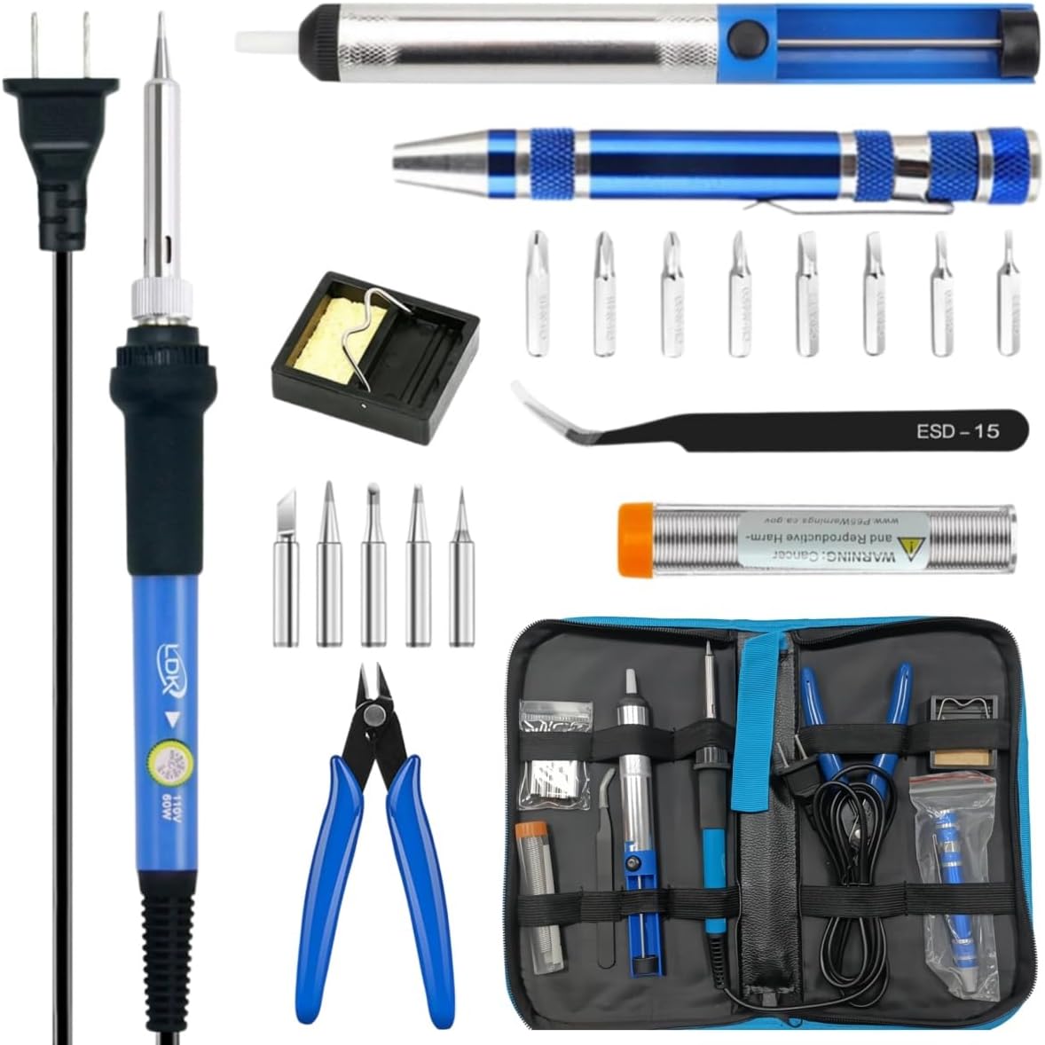 Kit de Ferro de Solda 60W com  - Desoldering Pump Solder avaliação e preço