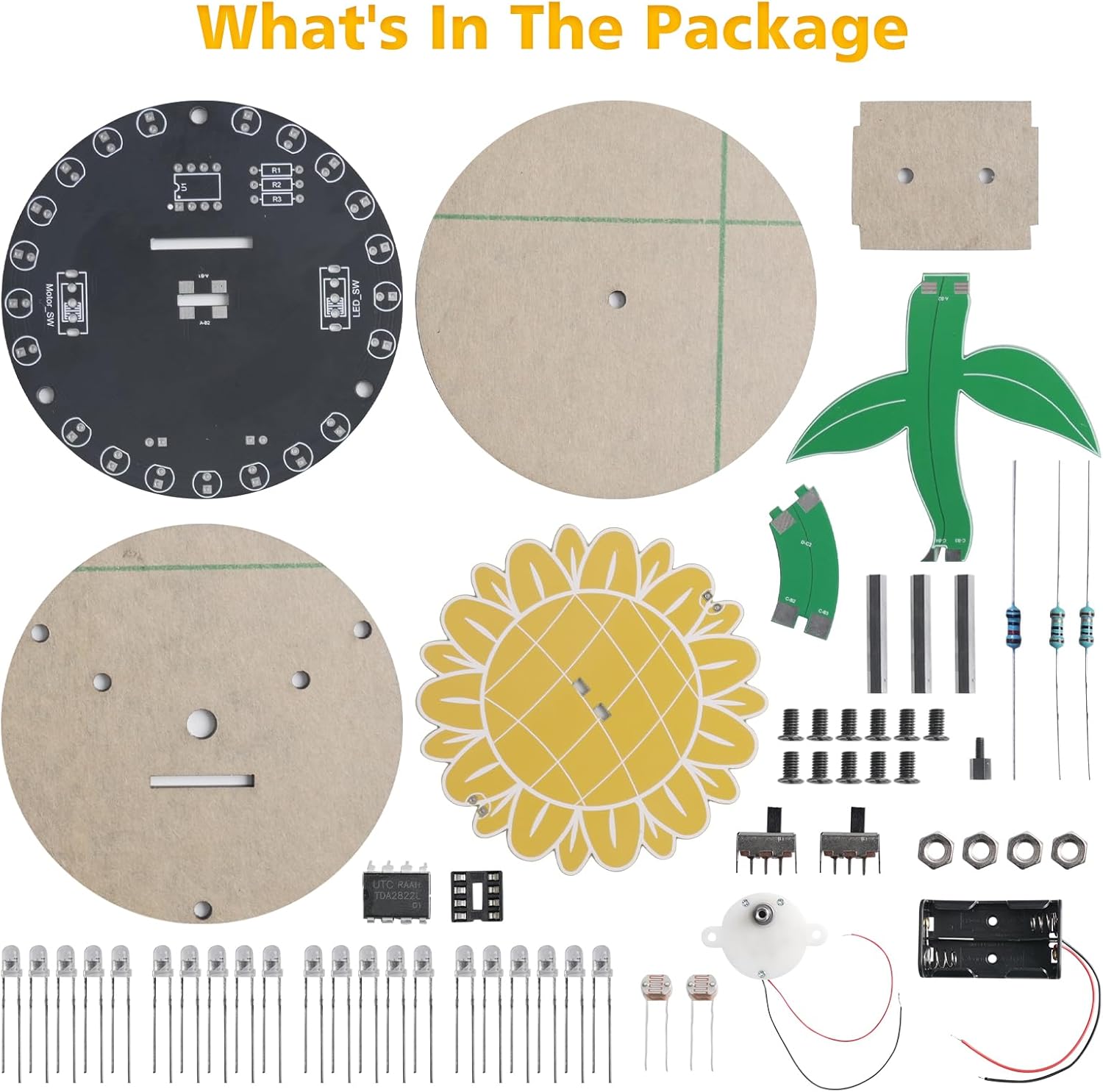 Luz perseguindo girassol kit d - Diy Electronics For Adults avaliação e preço