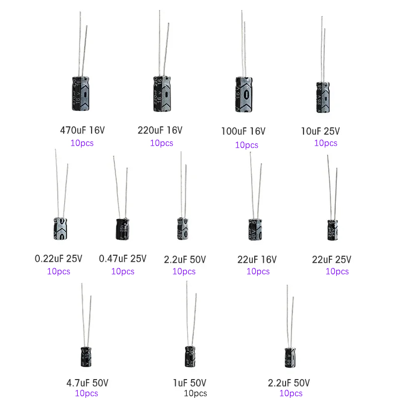 120 peças 12 tipos de capacito - Capacitor Kit Assortment avaliação e preço