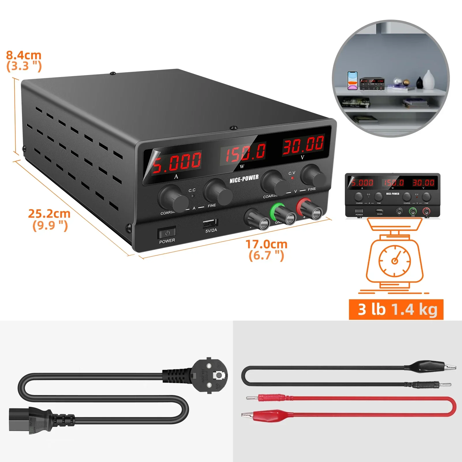 Fonte de Alimentação DC 30V 5A - Dc Power Supply Variable avaliação e preço