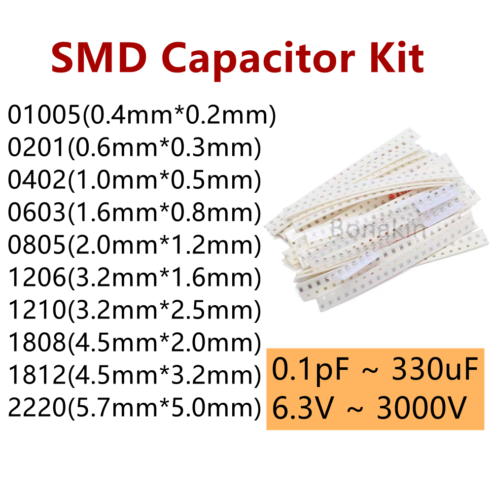01005 0201 0402 0603 0805 1206 - Capacitor Kit Assortment avaliação e preço