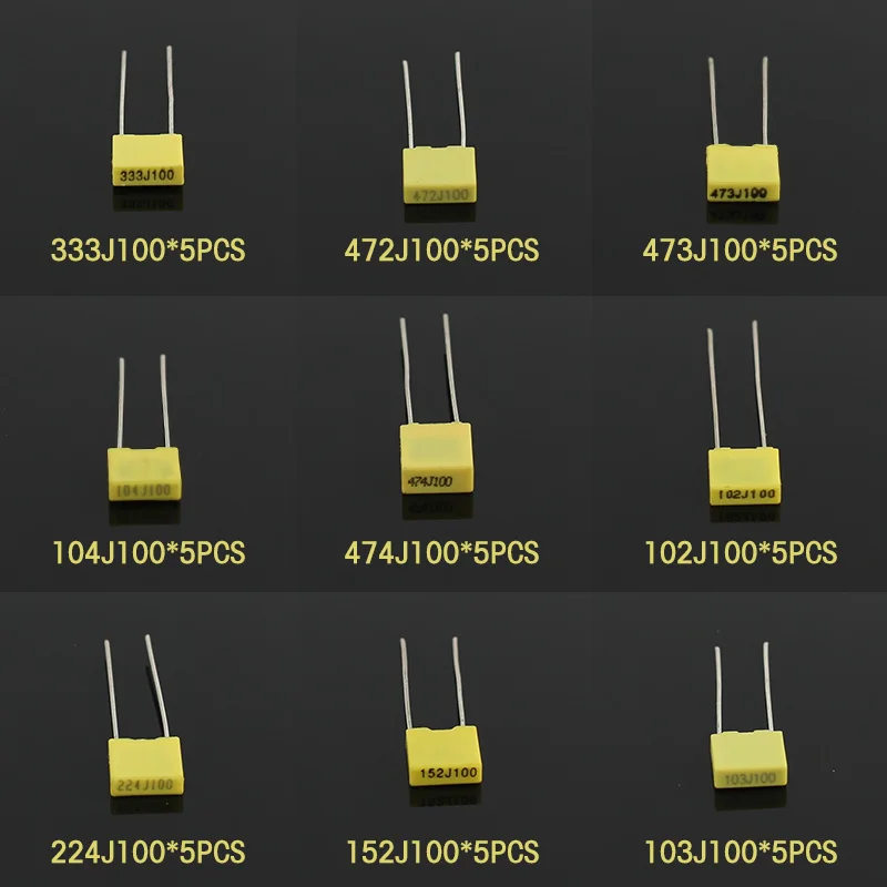 50 peças 102j ~ 474j kit de ca - Capacitor Kit Assortment avaliação e preço