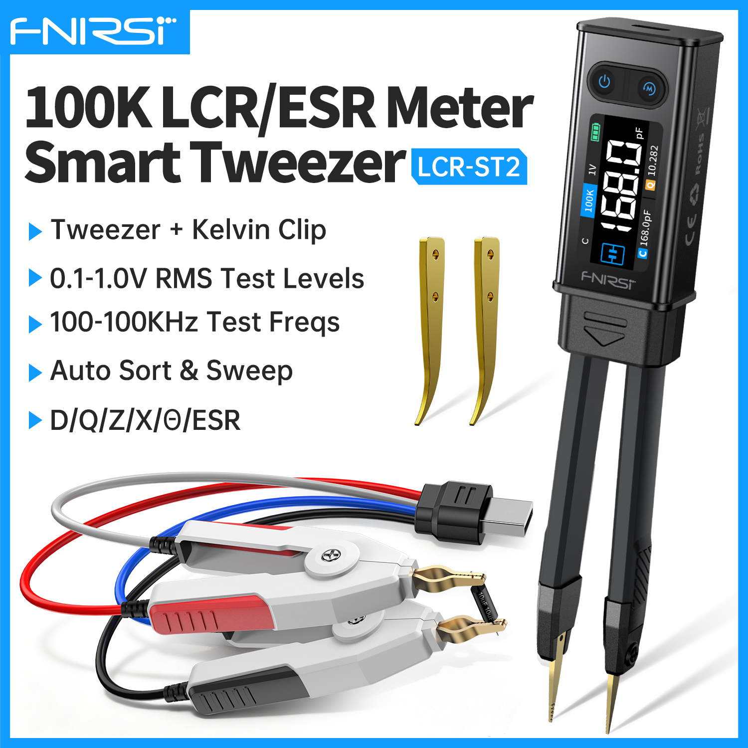 Medidor Digital LCR FNIRSI LCR - R/Diy Electronics avaliação e preço