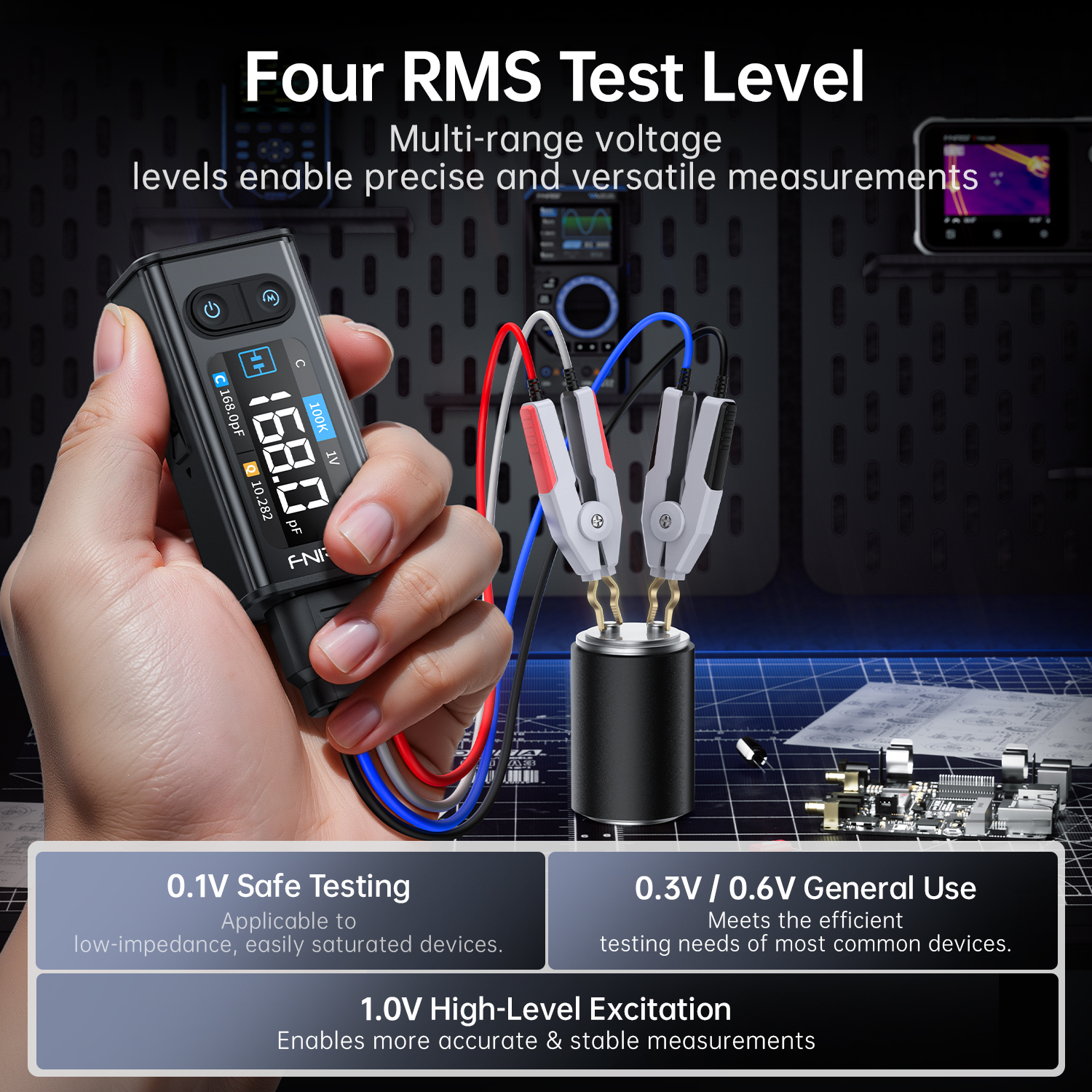 Medidor Digital LCR FNIRSI LCR - R/Diy Electronics avaliação e preço