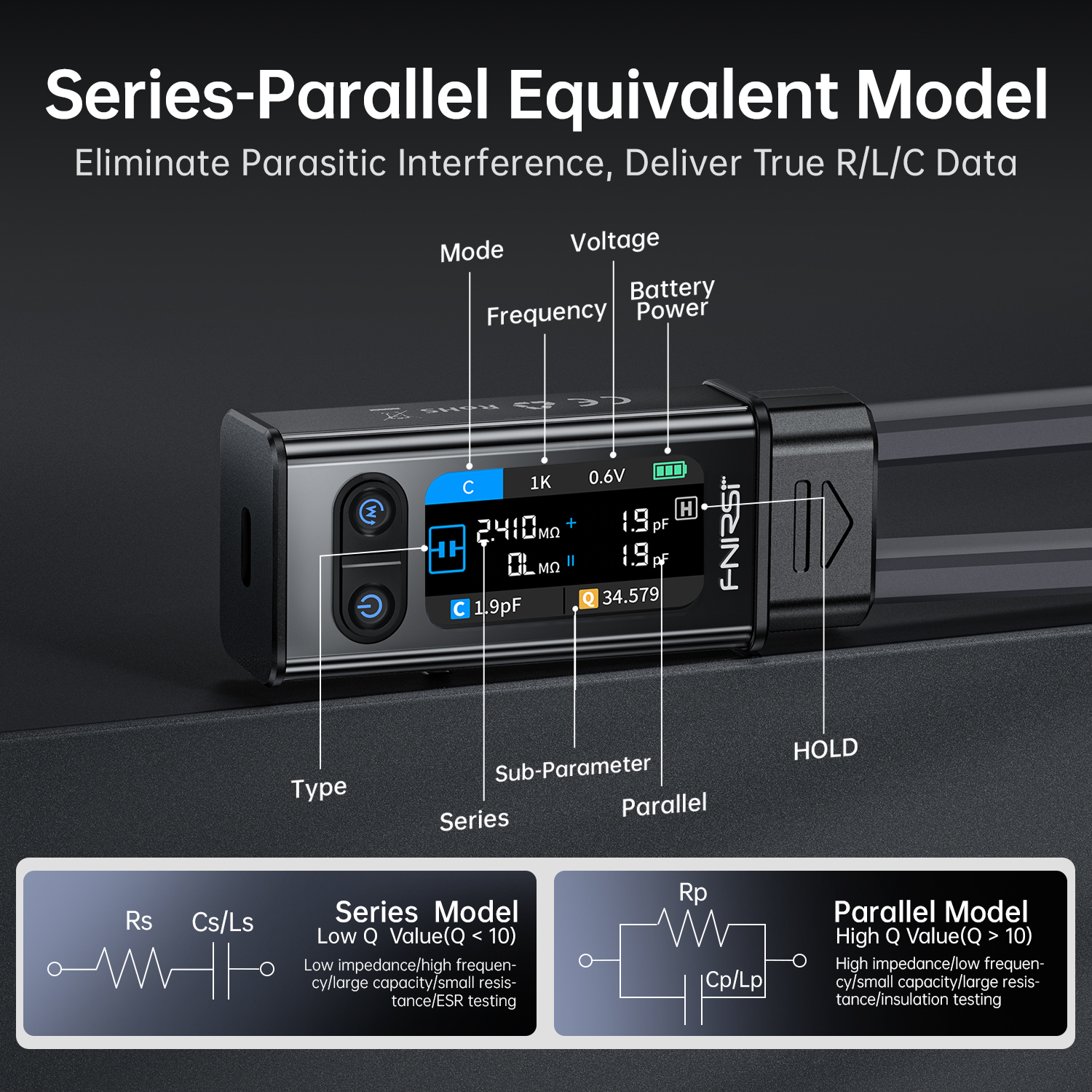 Medidor Digital LCR FNIRSI LCR - R/Diy Electronics avaliação e preço