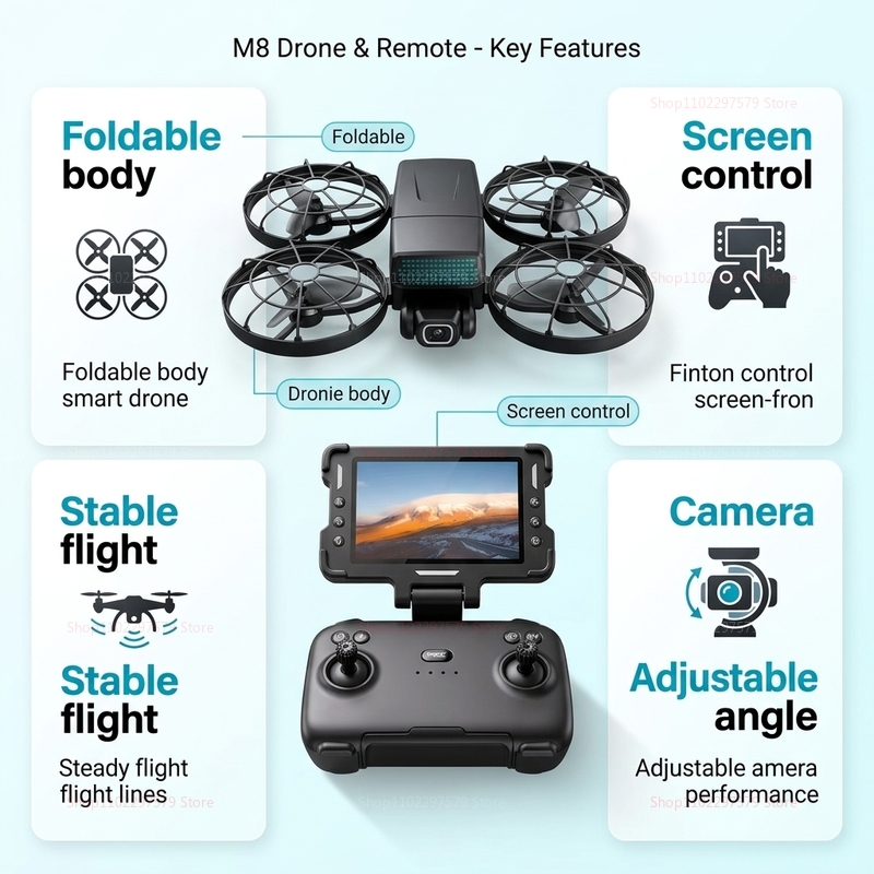 Novos Drones M8 GPS 8K Profiss - Diy Drone Electronics avaliação e preço