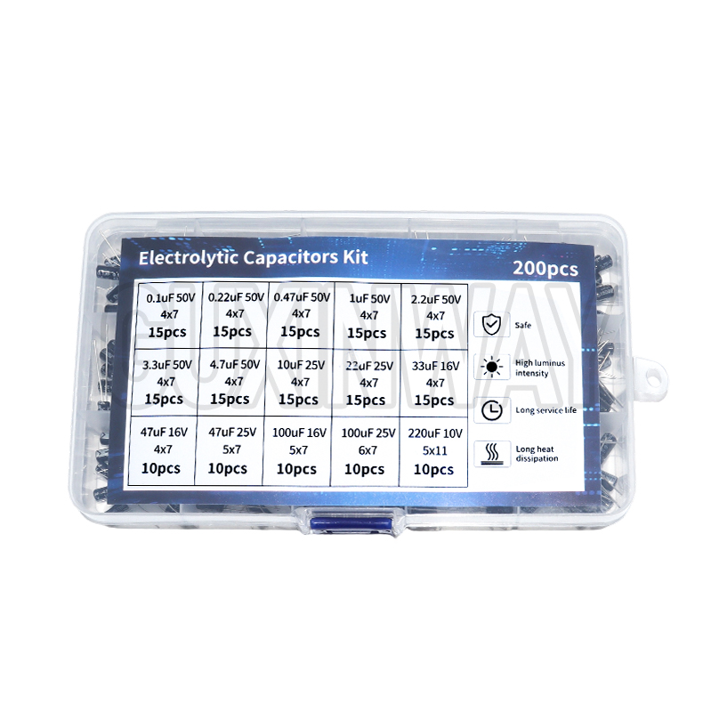 200 peças 15 valores 10v 16v 2 - Capacitor Kit Assortment avaliação e preço