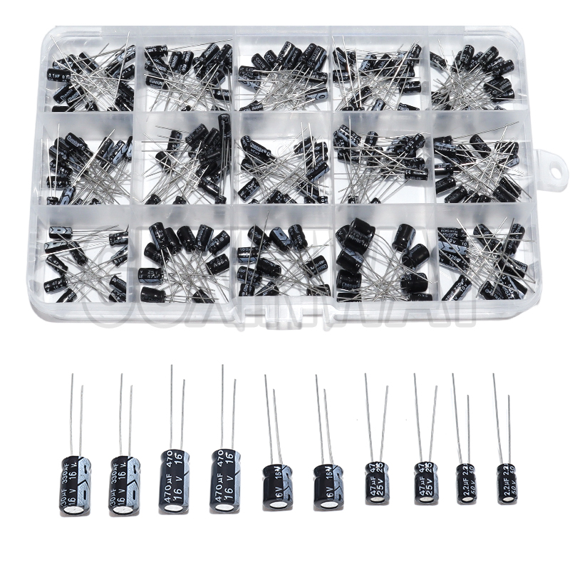 200 peças 15 valores 10v 16v 2 - Capacitor Kit Assortment avaliação e preço