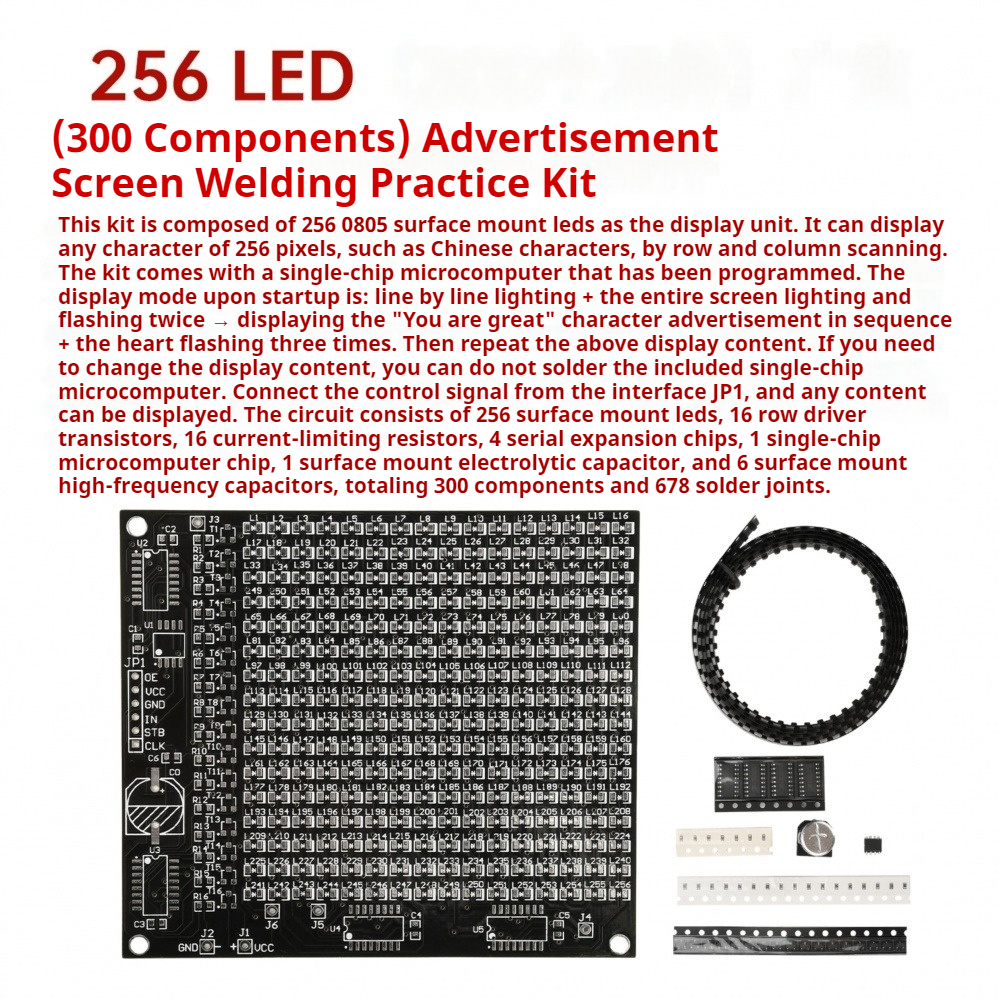 64/256 led smd matriz de ponto - Diy Electronics Components avaliação e preço